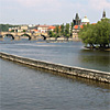 picture of Vltava River with the Charles Bridge