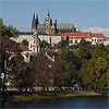 Prague Castle and St. Nicholas Church in autumn
