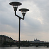 New lamps on the left bank of Vltava River